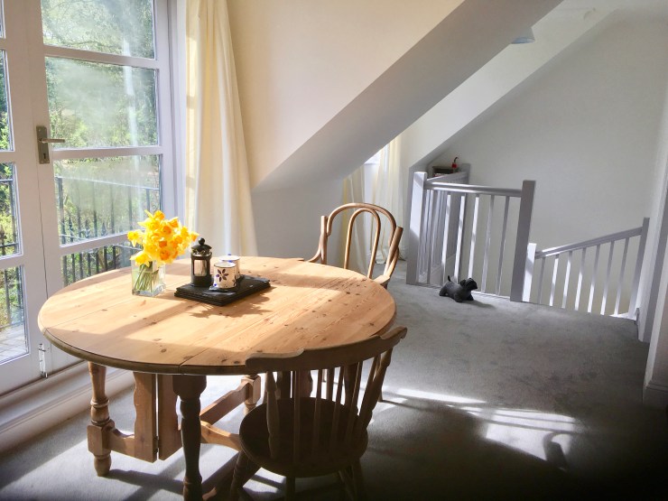 The Retreat: views over the south facing garden.