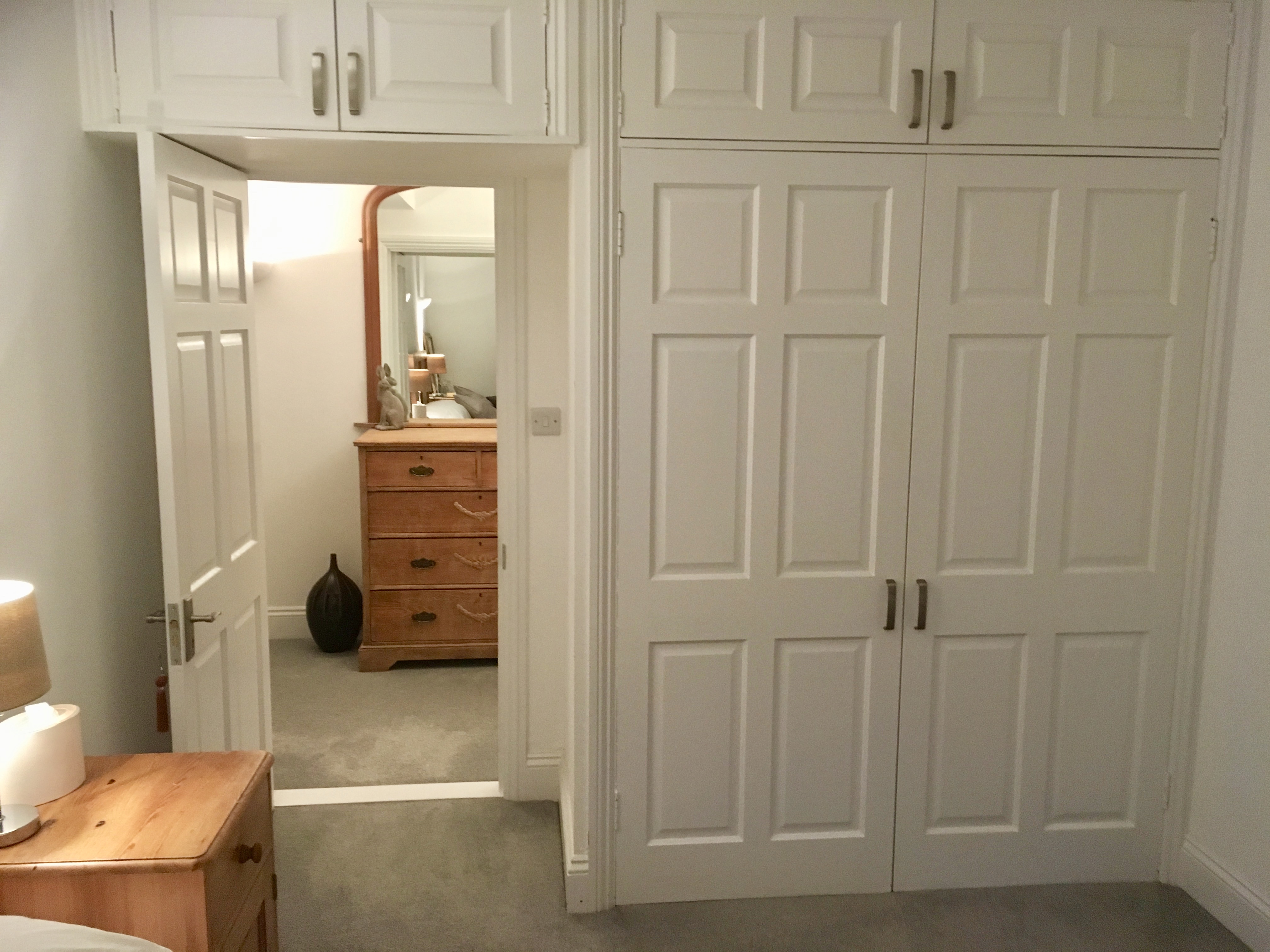 Ample wardrobe space in the bedroom