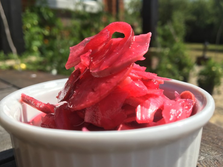 Pickled radish & red onion