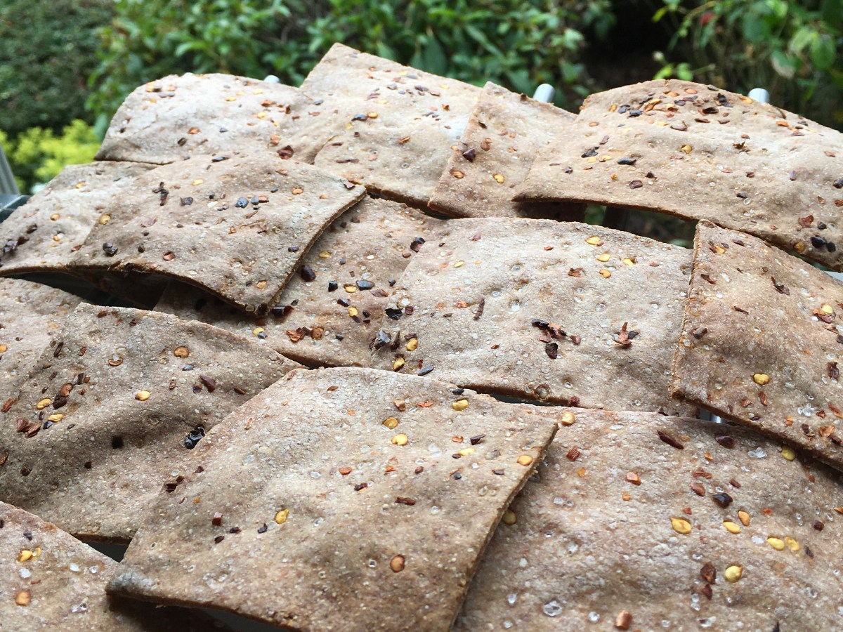 Waste Not: Sourdough savoury crackers