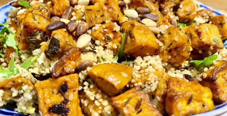 Miso, Sweet potato, Mirin, Maple Syrup salad